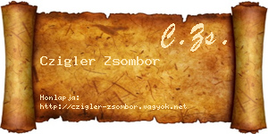 Czigler Zsombor névjegykártya